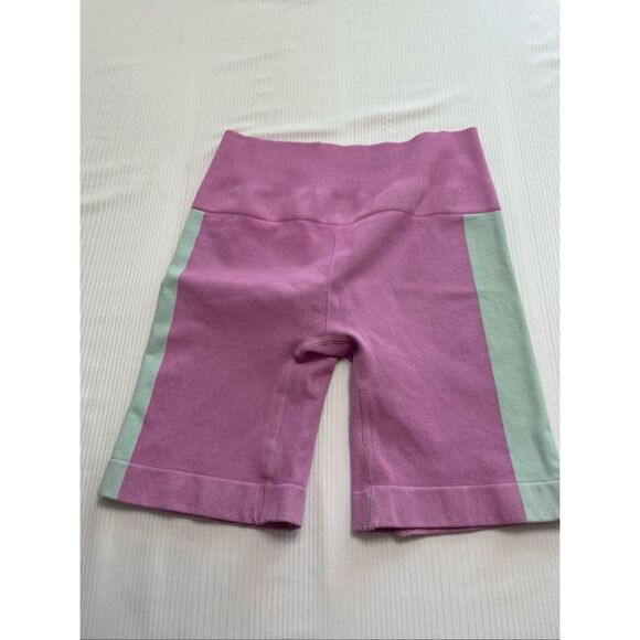 Cream Yoga Workout Tank Top Biker Short 2 Pc Set Size Small - Picture 7 of 14